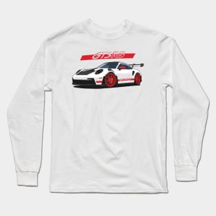 Car 911 gt3 rs white red Long Sleeve T-Shirt